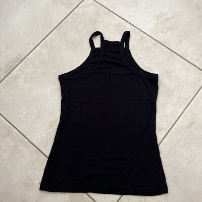 Brandy Melville Ribbed Black Racerback Tank Top Crop XS