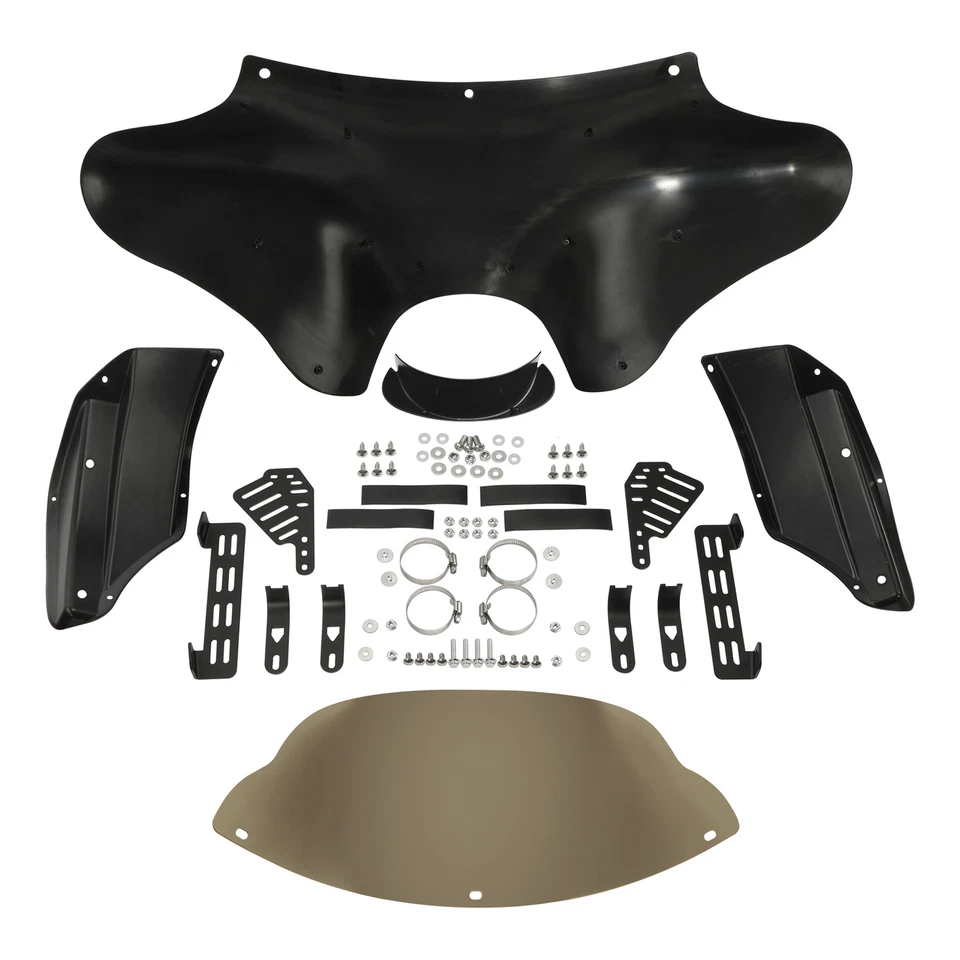 Fit For Harley Heritage Fatboy Softail Deluxe Batwing Fairing Windshield - Изображение 3 из 4