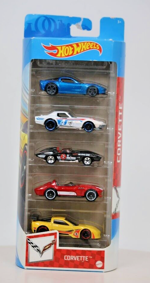 Hot Wheels by “MATTEL” 2020 Corvette 5 Pack GTN35 Ages 3+ Five Classic Corvettes