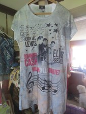 Mid South USA made Million Dollar Quartet Shirt Adult M double sided Elvis Cash