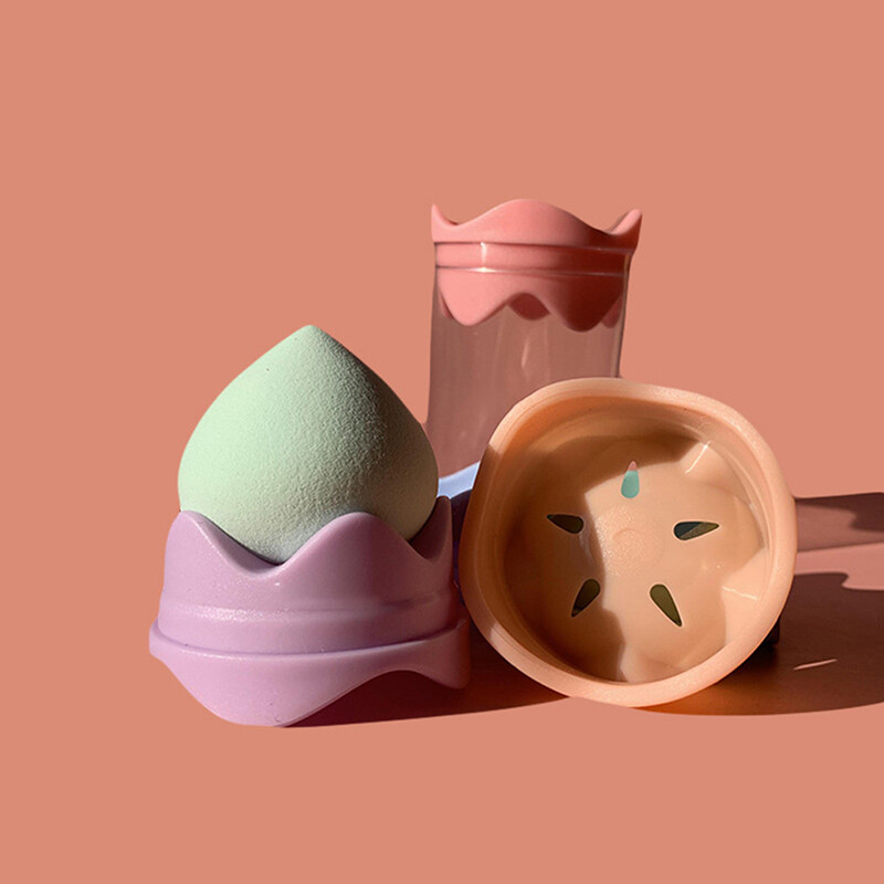 Foundation Makeup Sponge Set Holder Storage Box Accessories Makeup Tood