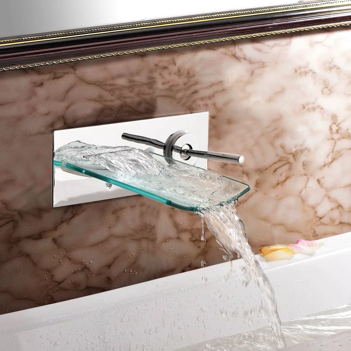 Bathtub waterfall faucet deals