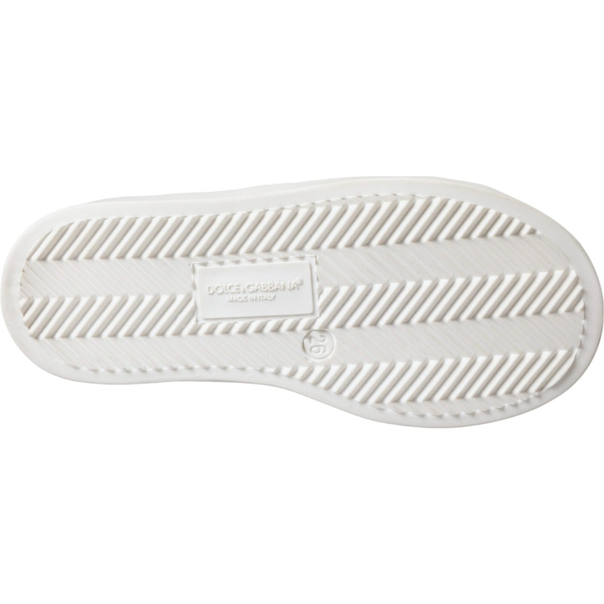 DOLCE & GABBANA Kids Shoes White Leather Low Top Sneakers R