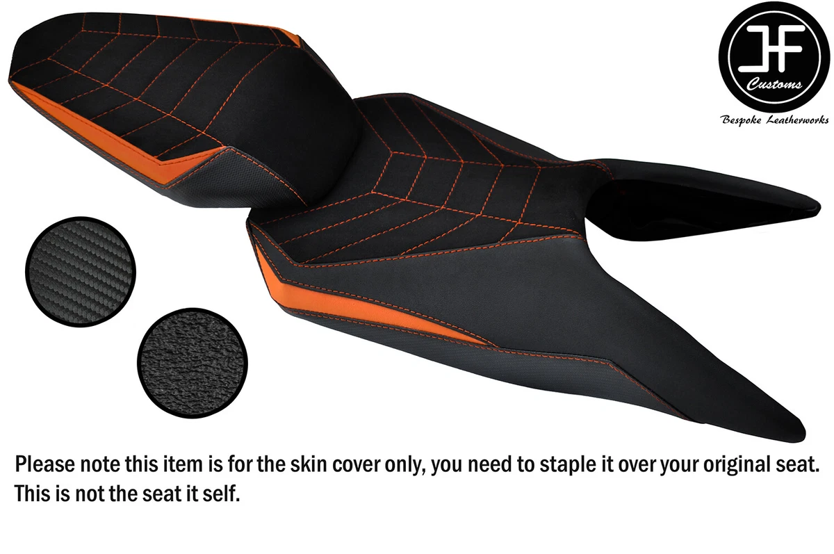 DSG3 ORANGE ST CUSTOM FOR KTM DUKE 250 390 17 19 FRONT REAR VINYL SEAT COVERS