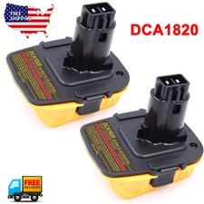 2X 18V To 20V MAX DCA1820 Adapter Converter For DEWALT 20 Volt Li-ion Battery