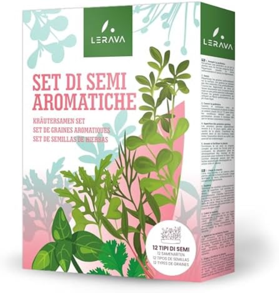 Set di semi piante aromatiche - 12 tipi: Crescione, Rucola, Aneto, Maggiorana, s