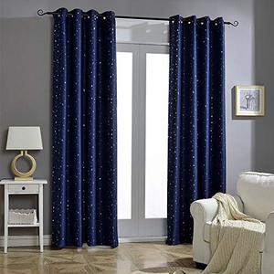 1 Panel Night Sky Twinkle Constellation Kids Blackout Curtains Bedroom