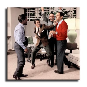 Wall Art Canvas Print Of Rat Pack In Colour Framed Square Ebay