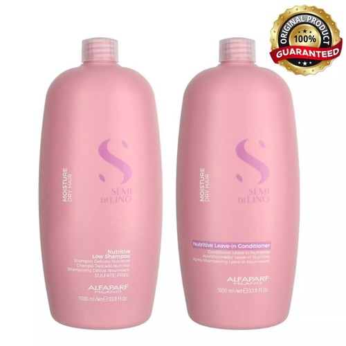 ALFAPARF Semi Di Lino Moisture Nutritive Shampoo & Leave-in Conditioner 33.8 oz - 第 1/2 張圖片