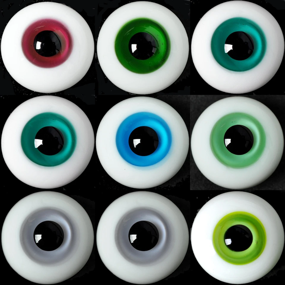 Venta al por mayor 30 pares de ojos de vidrio BJD redondos de 8 mm para muñeca BJD OOAK SD Pullip Foto 2 de 4