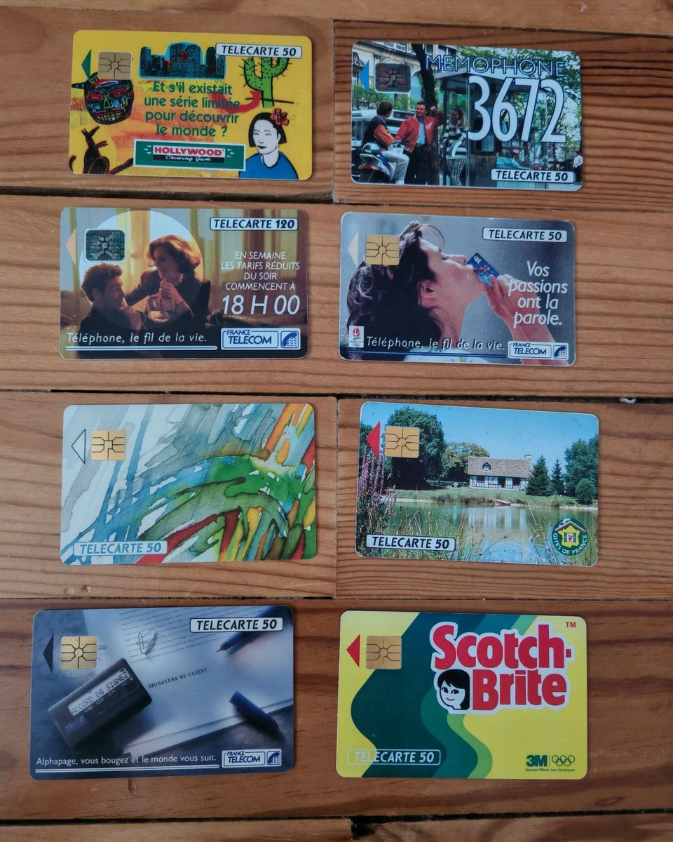 Lot De 8 Télécartes – Les Grandes Figures Des Télécommunications – France Années 1990 – Collection