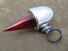 Light Spyke Bullet Glass Lens Single Element Marker Tail Metal Chrome