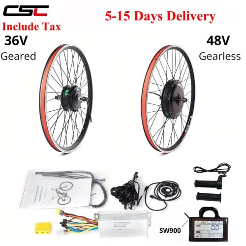 Rear Electric Bicycle Conversion Kit 26 700C 36V 250W Hub Motor E Bike Wheel