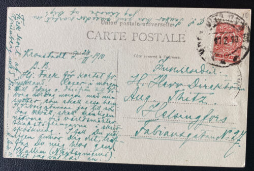 1910 Russia Real Picture Postcard Cover To Helsinki Finland Early Aviation - Picture 2 of 2