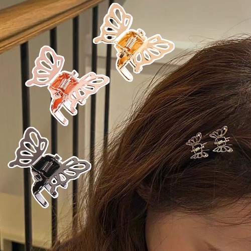 1pc Fixed Clip Side Clip Hair Accessories Hollowed Butterfly Small Grab Clip/s - Picture 4 of 24