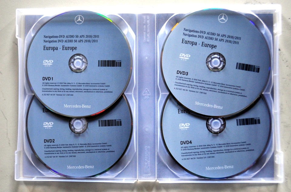 Original Mercedes-Benz Europa Navigations DVD Audio 50 APS 2011 4 DVDs Top   #19 - Bild 2 von 4