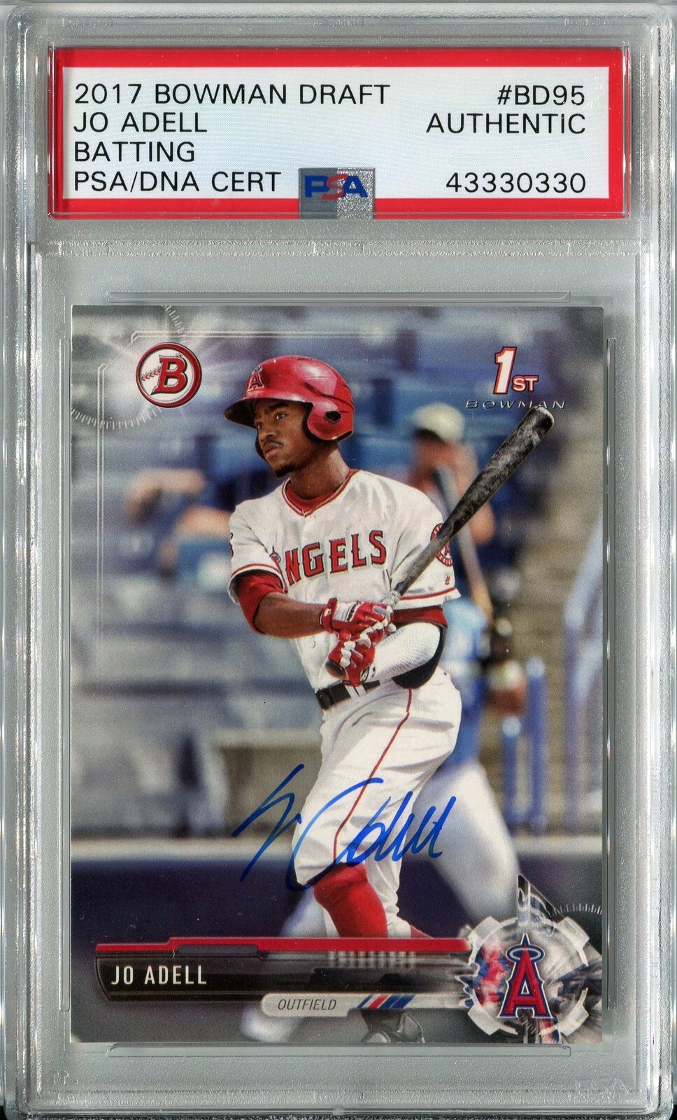 (1) Jo Adell 2017 Bowman Paper RC Rookie Auto Autographed PSA/DNA QTY avail. view 6