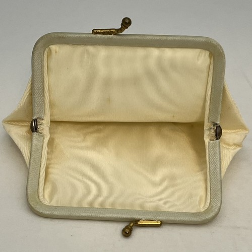 Vintage Bright Pink Silk Clutch Purse Gold Chain Joseph Shoes Tag Coun Purse - Picture 10 of 24
