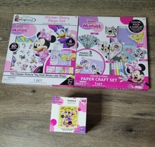Disney Junior Minnie/Daisy Colorform Sticker Story, Paper Craft and Puzzle Lot
