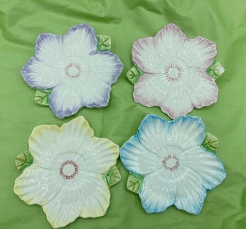 2 Teacups 4 Saucers - Spring Blossom 1992 Bombay Co. FLAW - Picture 4 of 10