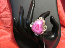 Pink Solar Quartz Gemstone 925 Sterling Silver Jewelry Ring Size 8