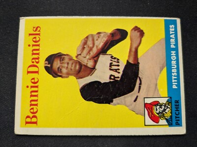 1958 Topps Baseball Card # 392 Bennie Daniels  - Pittsburgh Pirates RC (VG)