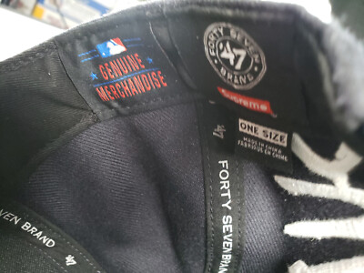 supremeキャップMade in USA SUPREME Indigo Cotton Cap - USA Made - Authentic Pre-Owned