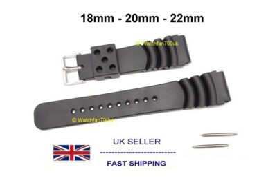 Rubber Type Dive Strap Fits Seiko Prospex Turtle 6309 7002 FREE BARS