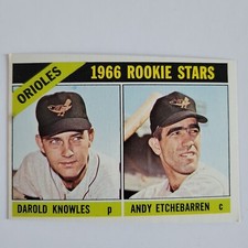 Darold Knowles/Andy Etchebarren 1966 Topps Rookie Stars #27 B20