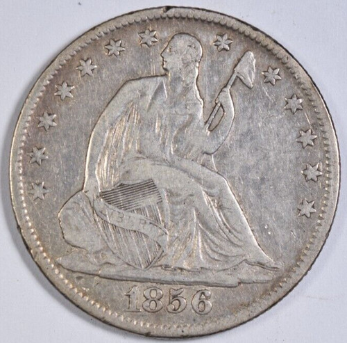1856/56-O SEATED HALF DOLLAR ~ BOLD OVERDATE RPD VP-002 ~ XF! INV#5