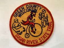 SUGAR RIVER STATE TRAIL Patch, Green County Wisconsin