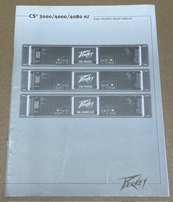 PEAVEY CS 3000 4000 4080 HZ - Power Amplifier - ****Original Owner's Manual****