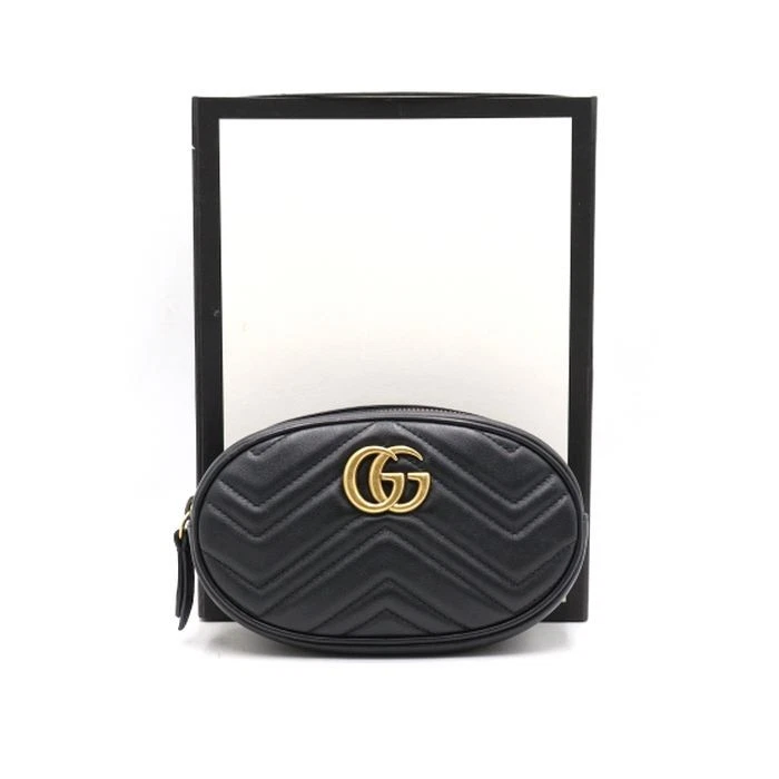 Sac ceinture noir matelassé Gucci AA38974 78035415