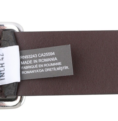 Diesel B-Billover Hombre Cinturón 105CM Cuero Marrón Impreso Plata Tono Oscuro - Imagen 9 de 9