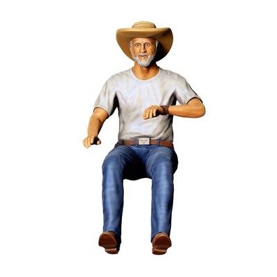 Truck Driver Figure 3D Resin Print Unpainted Model Railroad Diorama Die Cast Car