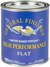 General Finishes High Performance Water Based Topcoat, 1 Quart, Flat
