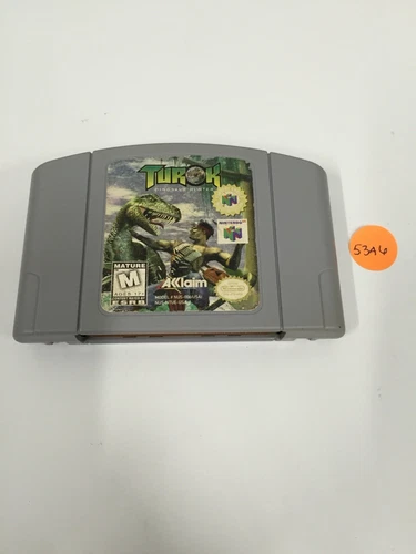 Turok Dinosaur Hunter 64 Box and Game Cartridge Only N64, Authentic Tested 53A6
