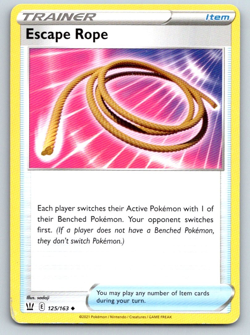 Escape Rope 125/163 Uncommon Battle Styles Pokemon Moderately Played