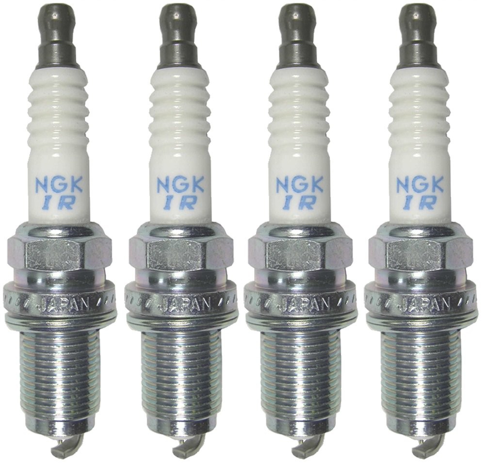 NGK 6994 IZFR6K11 Laser Iridium Spark Plugs 4-Pack, Silver/White, 14mm Thread