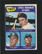 #597 TWINS Rookies: Rich Reese - 1965 Topps: EX-MT, o/c, -1/16" L/R 222161e