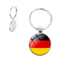 H Germany Flag Keyring Double Sided Pendant Souvenir Gift