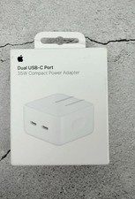 Genuine Apple Dual USB-C Port 35W Power Adapter White MW2H3AM/A Original New
