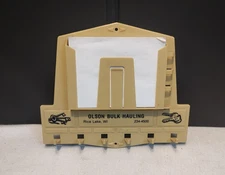 Vintage Wall Mount Key Rack Advertising Olson Bulk Hauling Rice Lake, Wisconsin