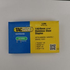 4000 Tacwise 1216 140 Series 8mm Staples Stainless Steel- 4000 Pack - Type T50 G