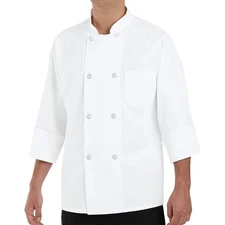 Red Kap Men's Eight Pearl Button Chef Coat