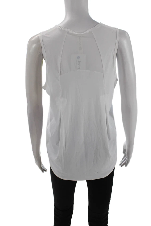 Camiseta sin mangas Lululemon para mujer Pullover blanca plateada talla 6 Foto 3 de 4