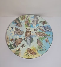Vintage 1973 Springbok Circular Jigsaw Puzzle Owls 20 3/8" Diameter Missing 1 Pc