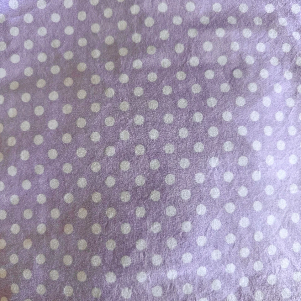 Funda nórdica Pottery Barn Kids doble algodón orgánico blanco púrpura blanco lunares Foto 2 de 4