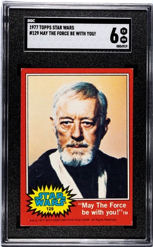 1977 Topps Star Wars #129 "May The Force be with you!" — SGC 6
