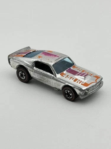 Vintage hot wheels redline mustang stocker Super Chromes  HK base